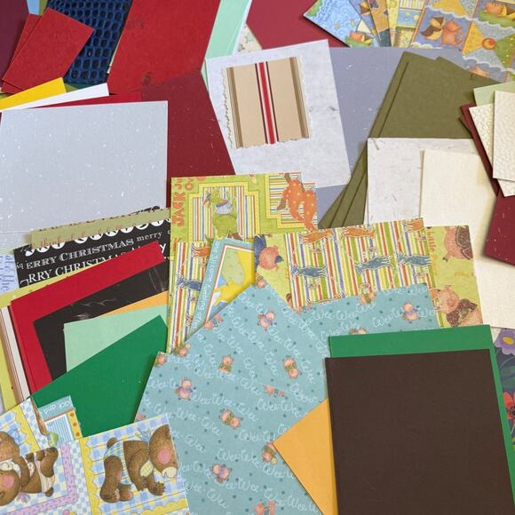 Scrap Crafting Paper Cardstock Textured Simple Assortment Of 100 Lot 2 - Picture 4 of 5